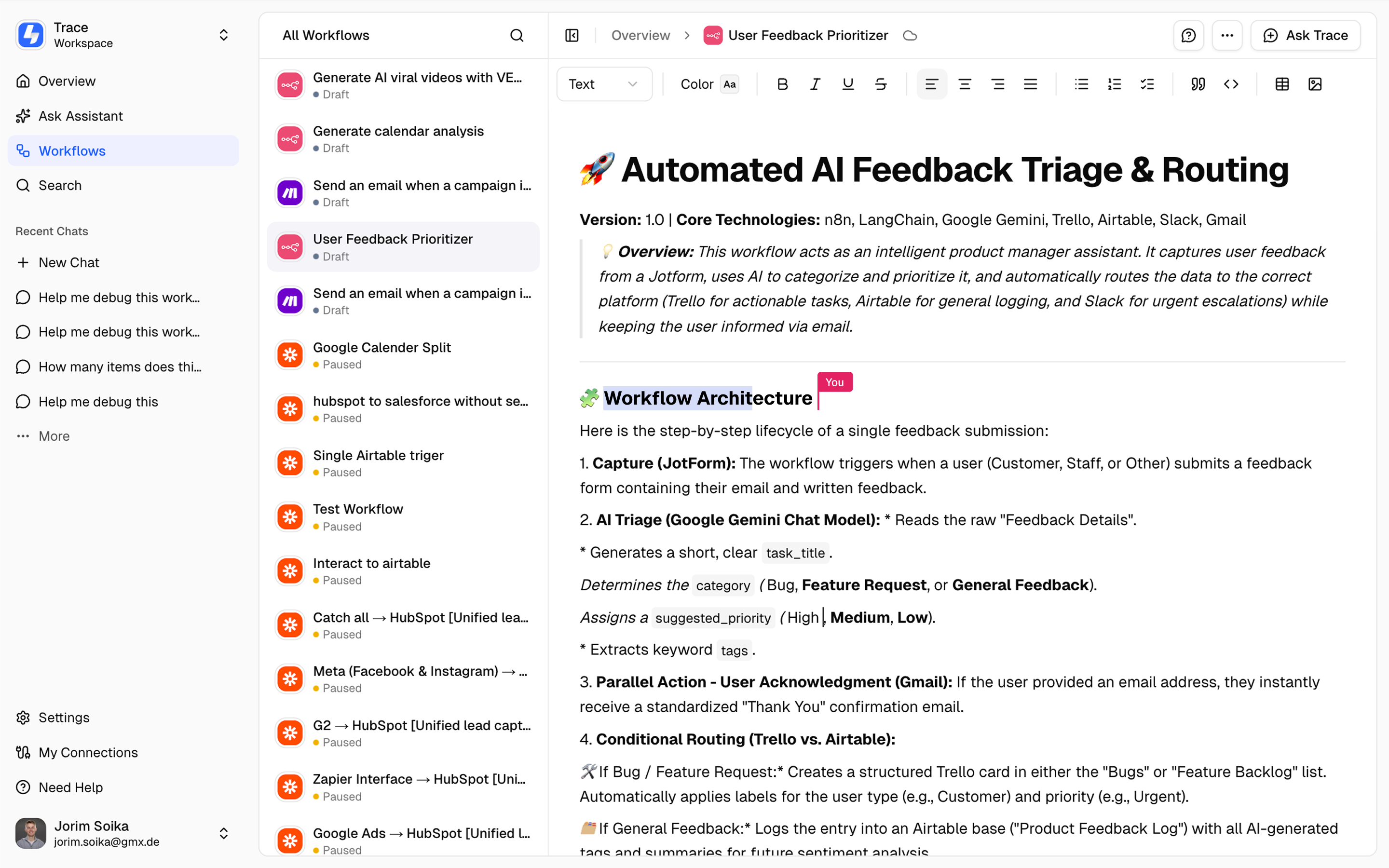 Documentation interface preview