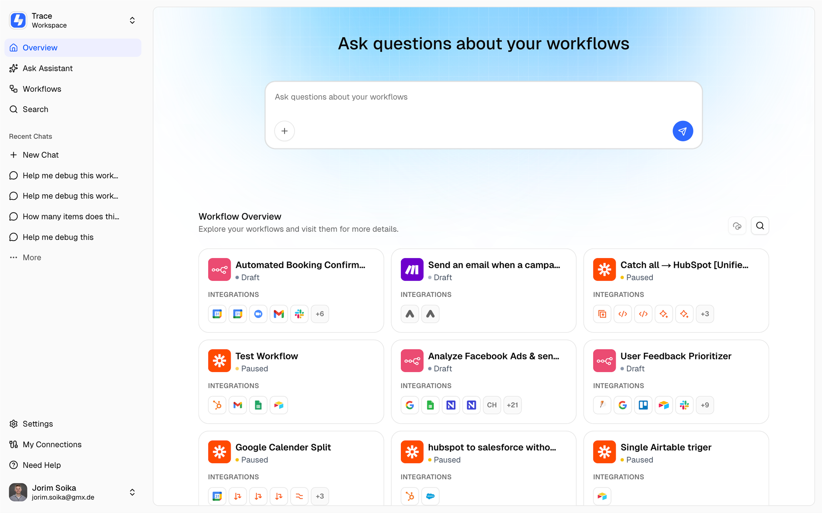 Overview interface preview